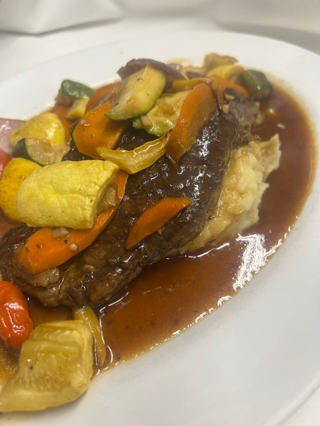 Braised Black Angus Short Ribs of Beef.